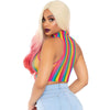 LEG AVENUE - TOP DIN PLASA MULTICOLORĂ